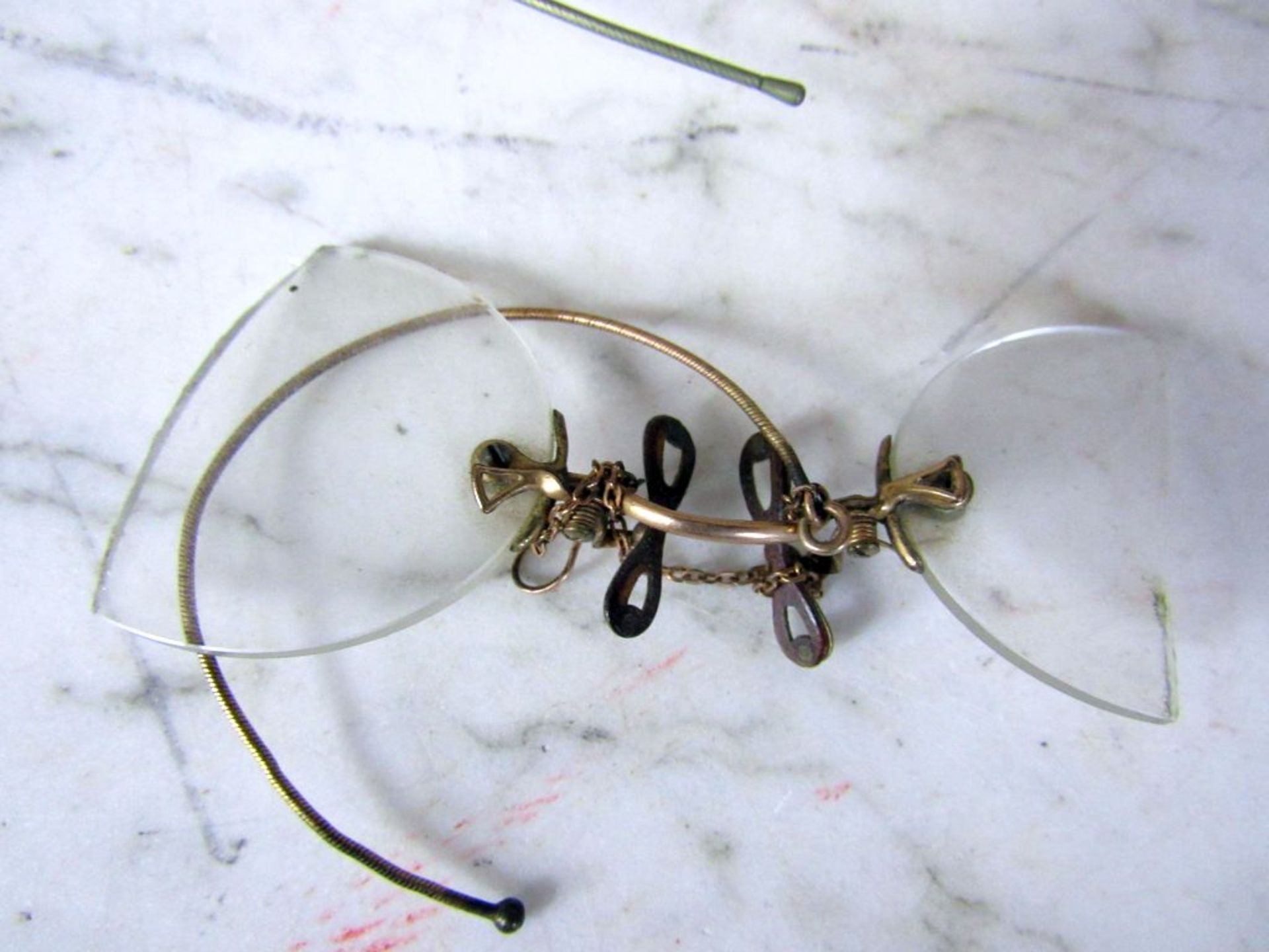 Konvolut antike Brillen Nickelbrillen - Image 5 of 8