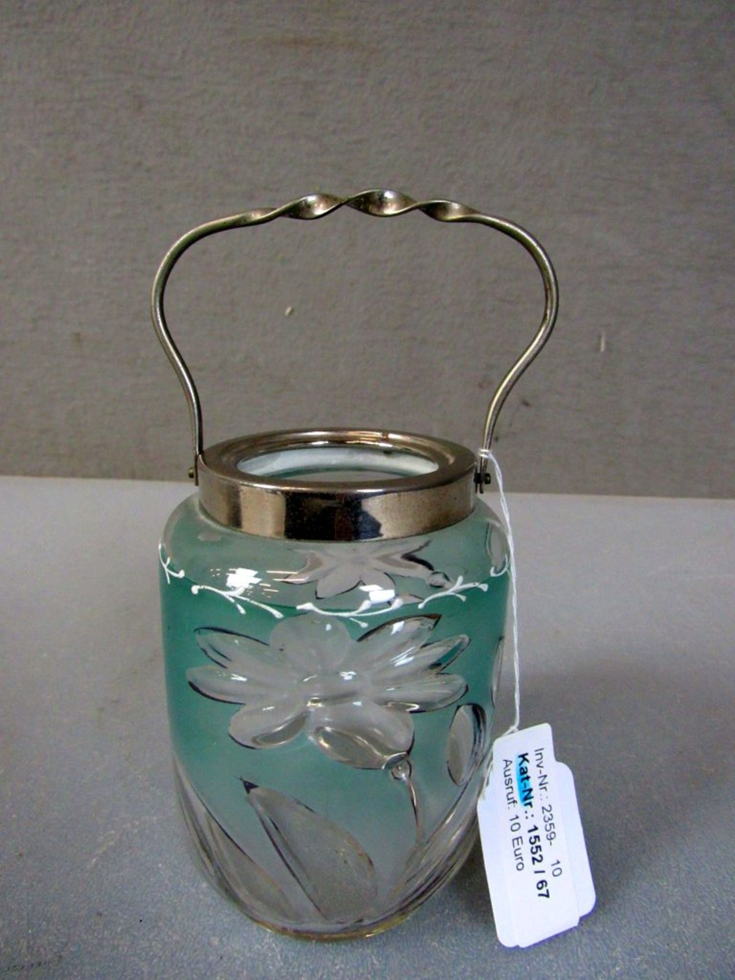 Bonbonniere Jugendstil Glas 18cm - Image 3 of 6