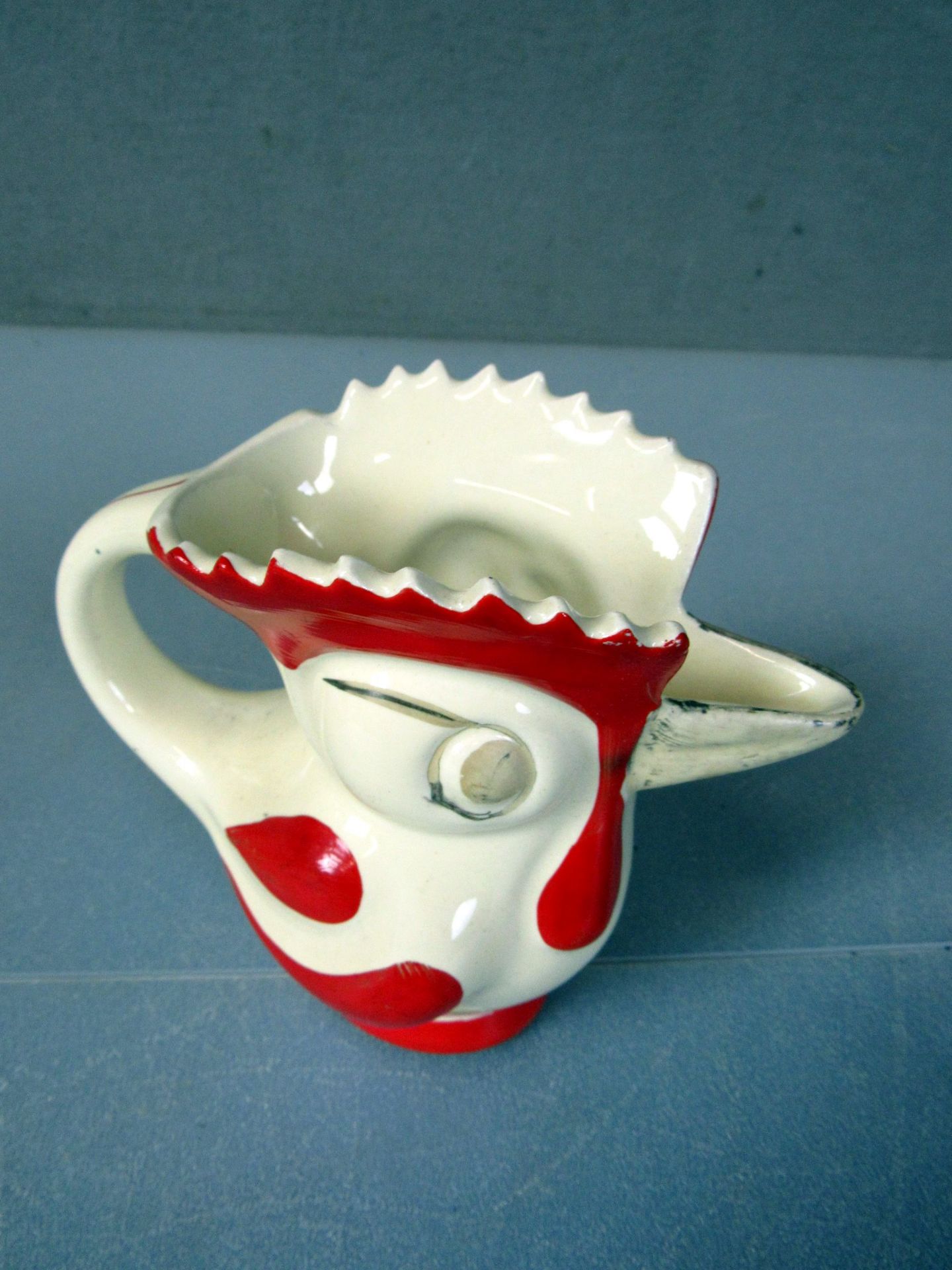 Seltener Krug lasierte Keramik gemarkt - Bild 2 aus 8