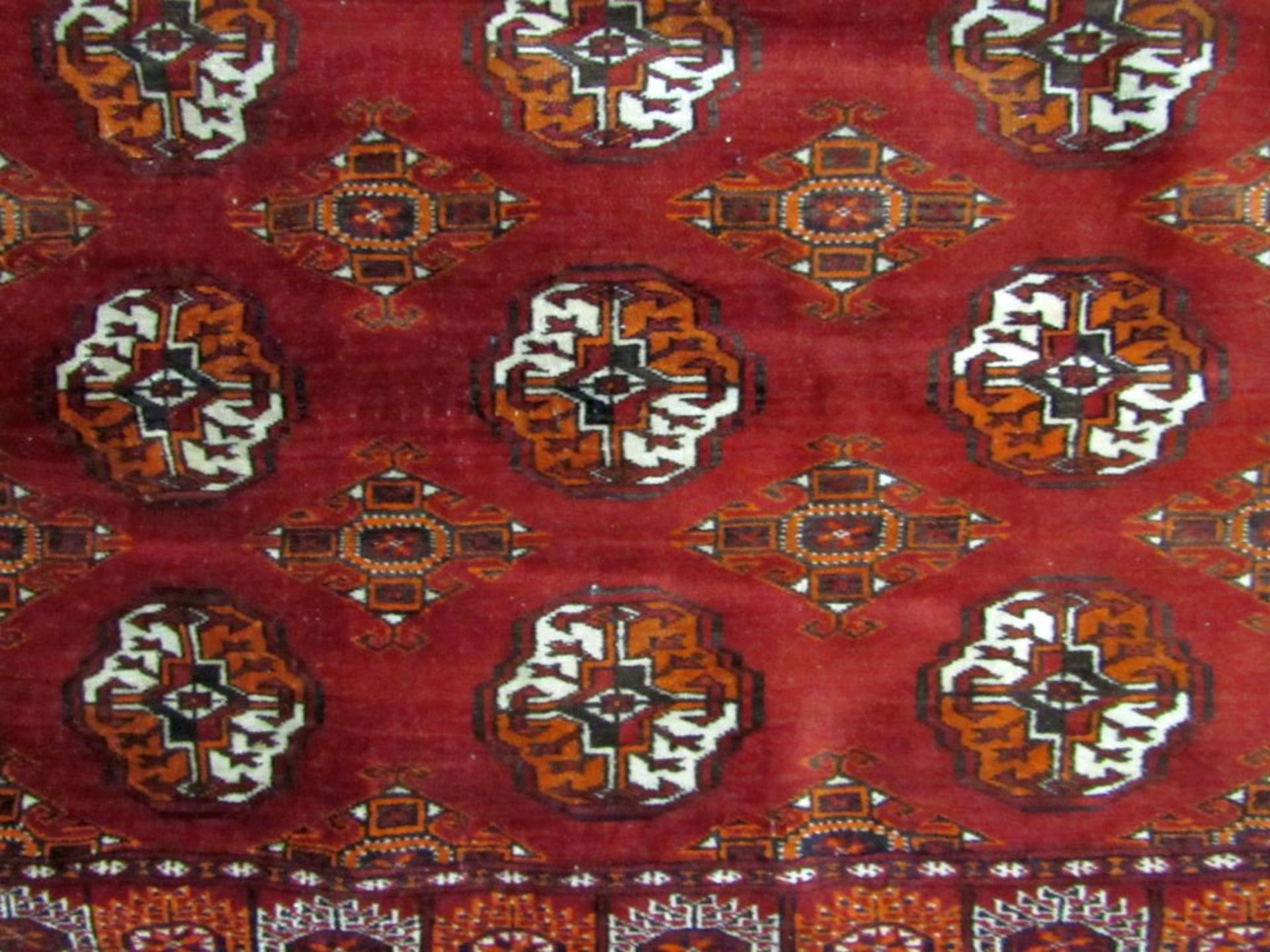 Antiker Orientteppich rotgrundig guter - Image 4 of 10