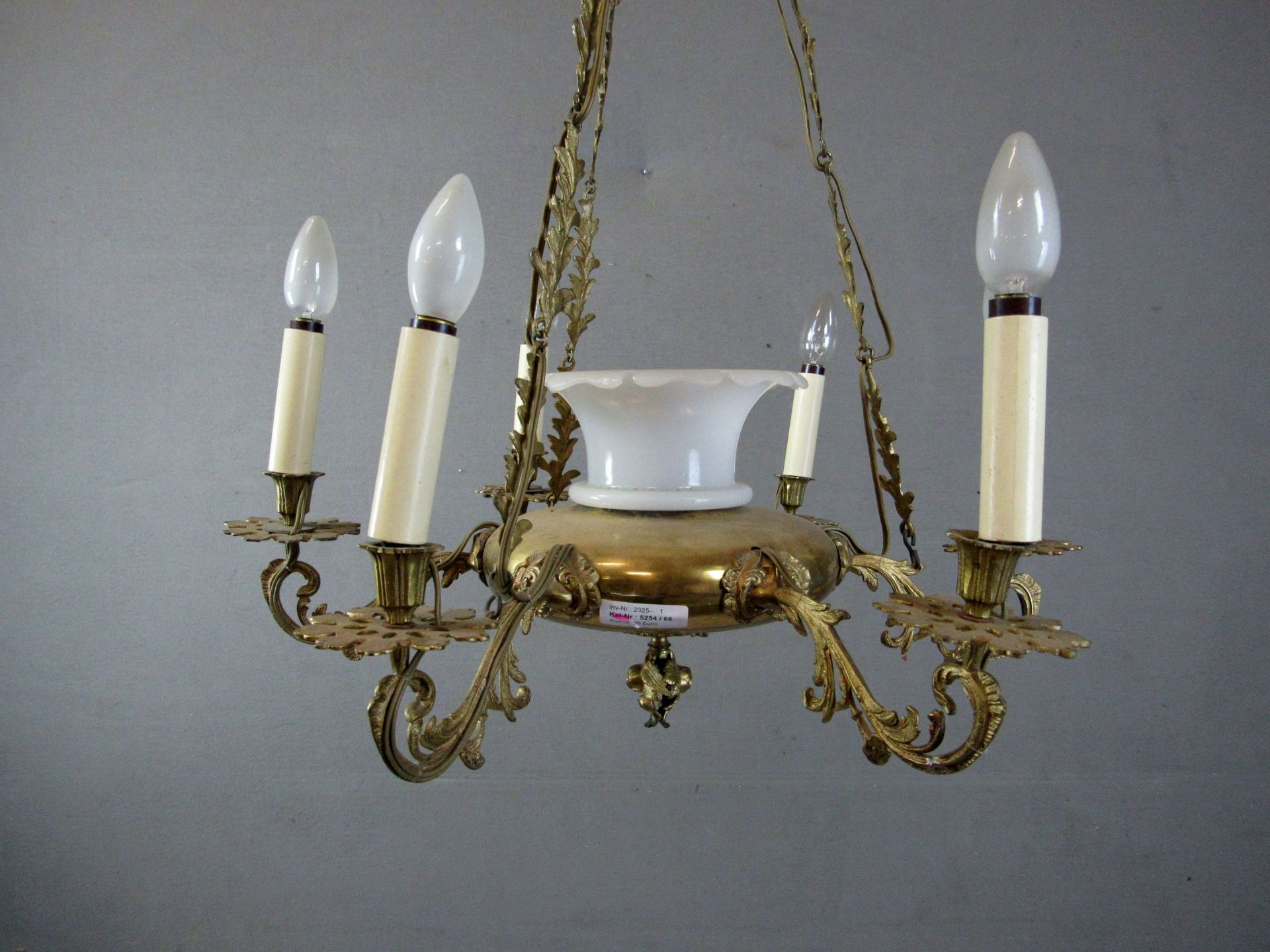 Deckenlampe Messing in Historismus - Bild 2 aus 9