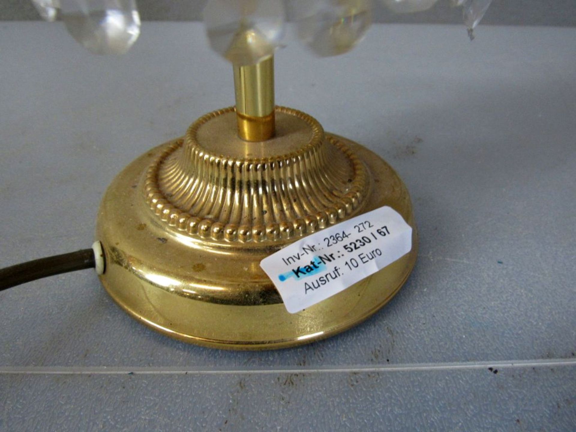 Tischlampe mit Behang Messing - Image 6 of 7