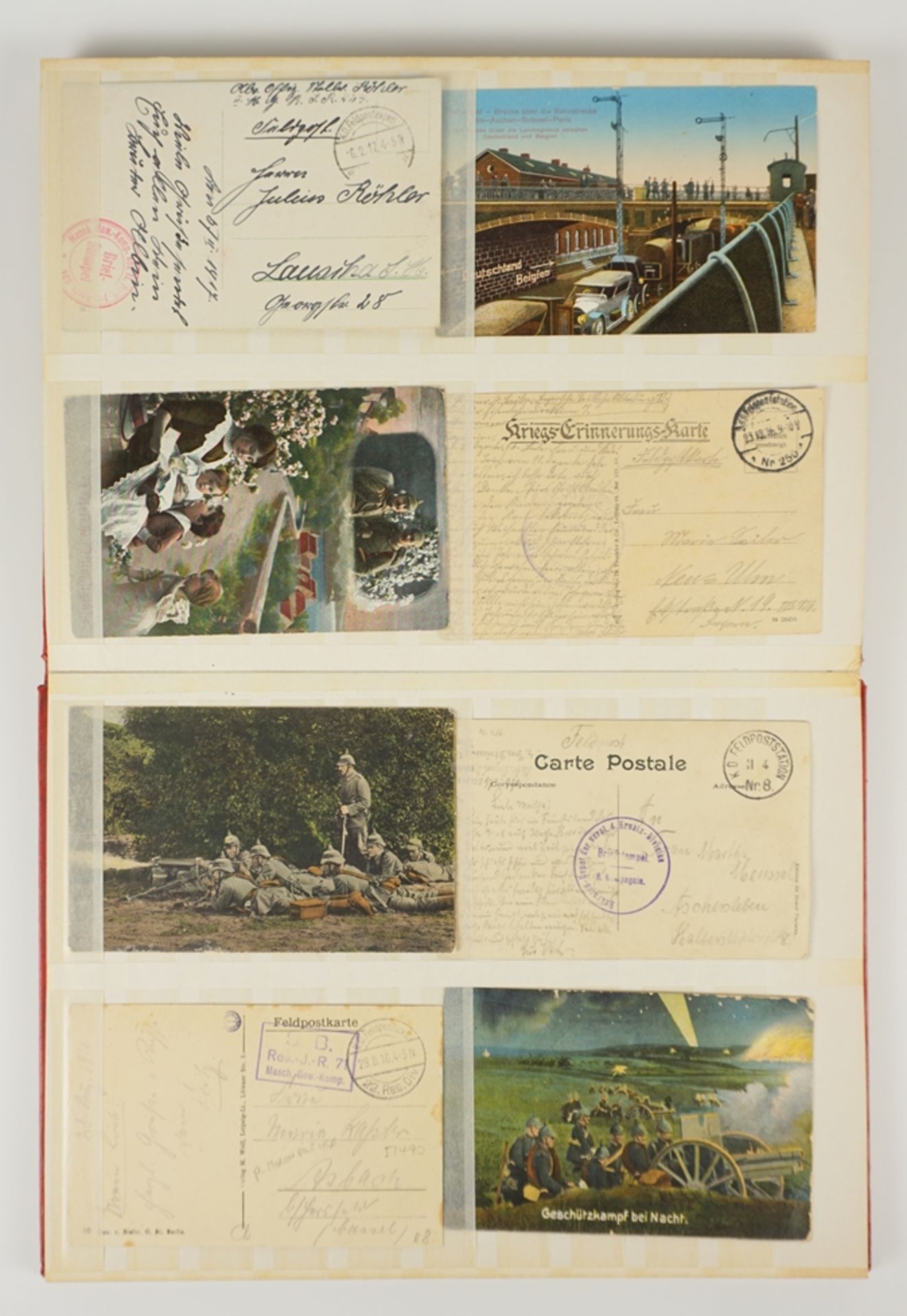 64 Ansichtskarten, WK I, 1914/18, im Steckalbum - Bild 6 aus 7