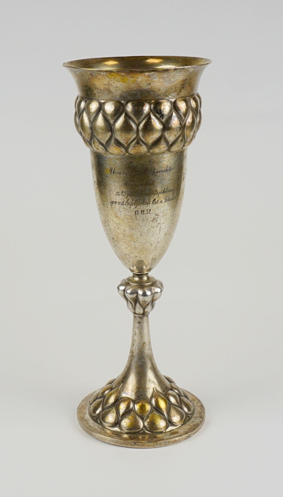 Pokal, datiert 1937, Württembergische Metallwarenfabrik/ WMF, versilbert, H.28,5cm