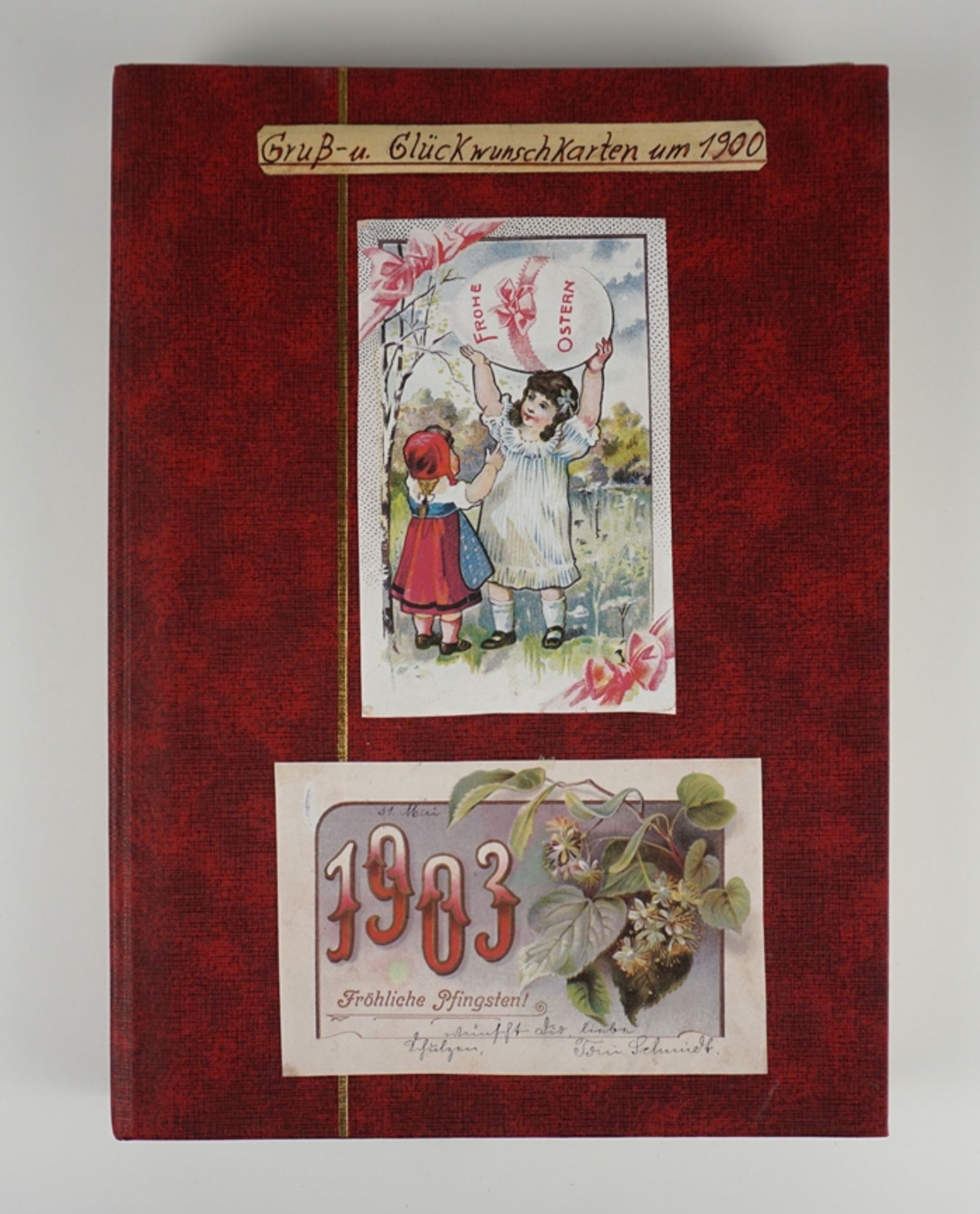 128 Gruß- und Glückwunschkarten, um 1900-ca.1930, im Steckalbum - Image 4 of 4