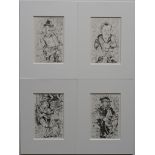 Konvolut Ralf Bergner, Lithografien, Handzeichnung, Studienblätter, 4 Ausgaben "Berliner Handpresse
