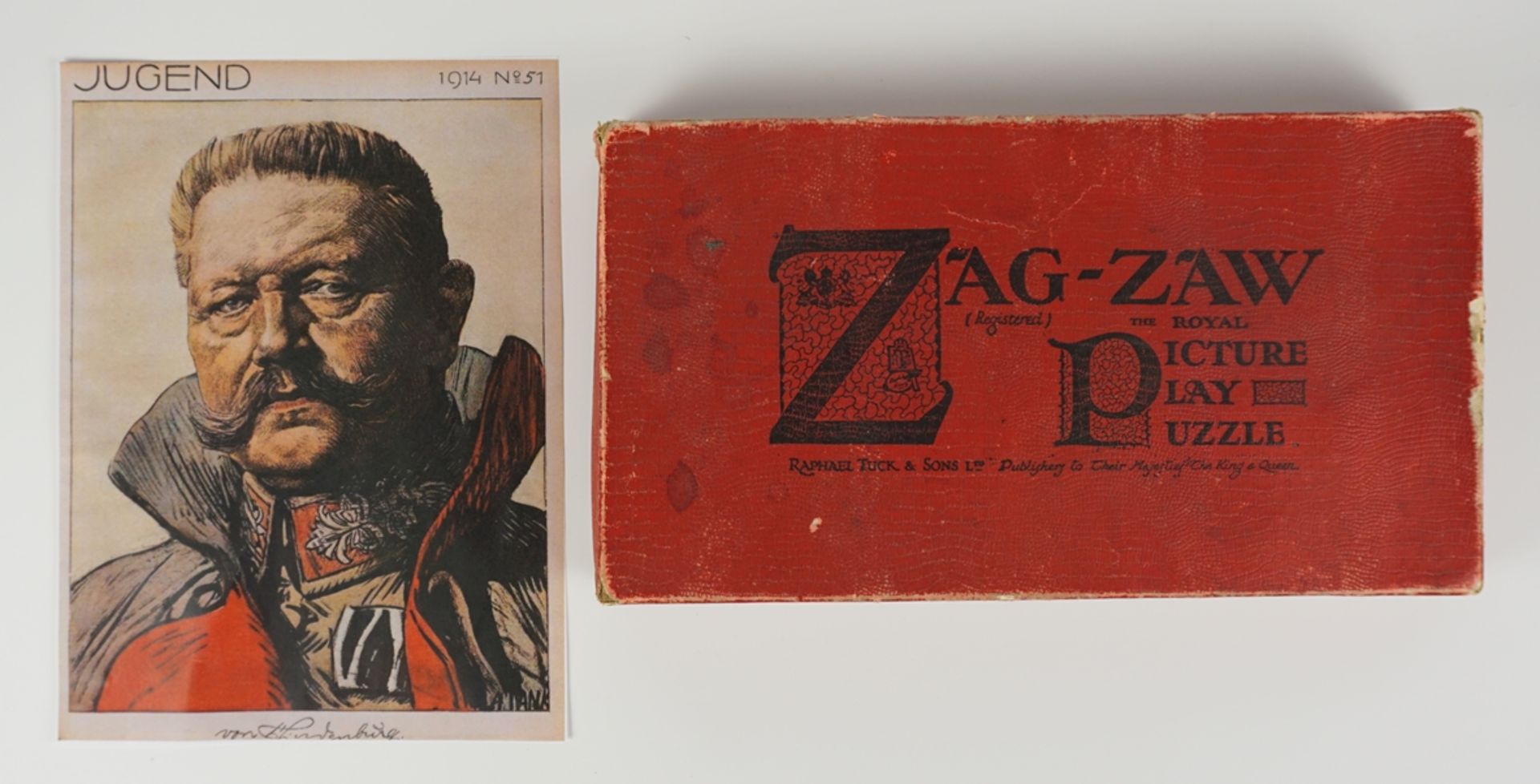 Puzzle "Paul von Hindenburg", Raphael Tuck & Sons, England, Kunstverlag Berlin, 1910er/1920er Jahre - Bild 2 aus 3