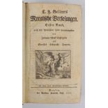 C.F.Gellerts Moralische Vorlesungen, Erster Band, Berlin, 1770
