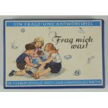 Frage- und Antwortspiel "Frag mich was!", Dr.Herbert Schulze, Buch- u.Kunstverlag Nachf., DDR, 1950