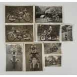 9 Fotografien, Thema Motorrad, 1930er/1940er Jahre