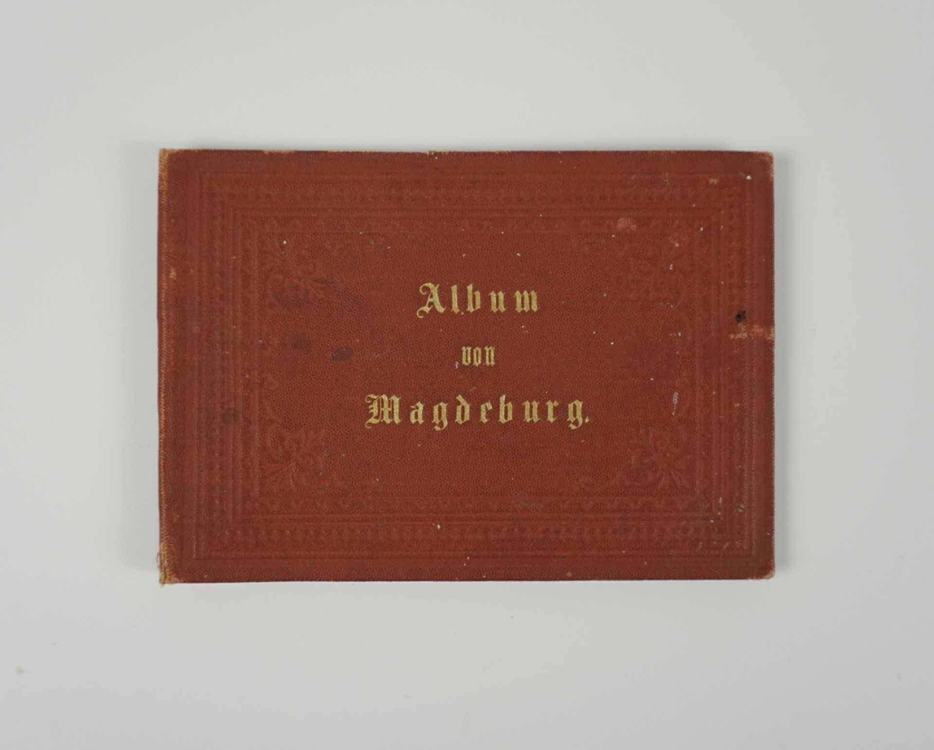 Album von Magdeburg, Leporello, 11 Abbildungen von Magdeburger Sehenswürdigkeiten, um 1900