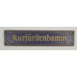 Messingschild "Kurfüstendamm"