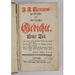 Sprengens geistliche und weltliche Gedichte, Erster Teil, Zürich, 1748