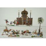 69 Zinnfiguren / Flachfiguren, Thema Kreuzzüge, um 1900