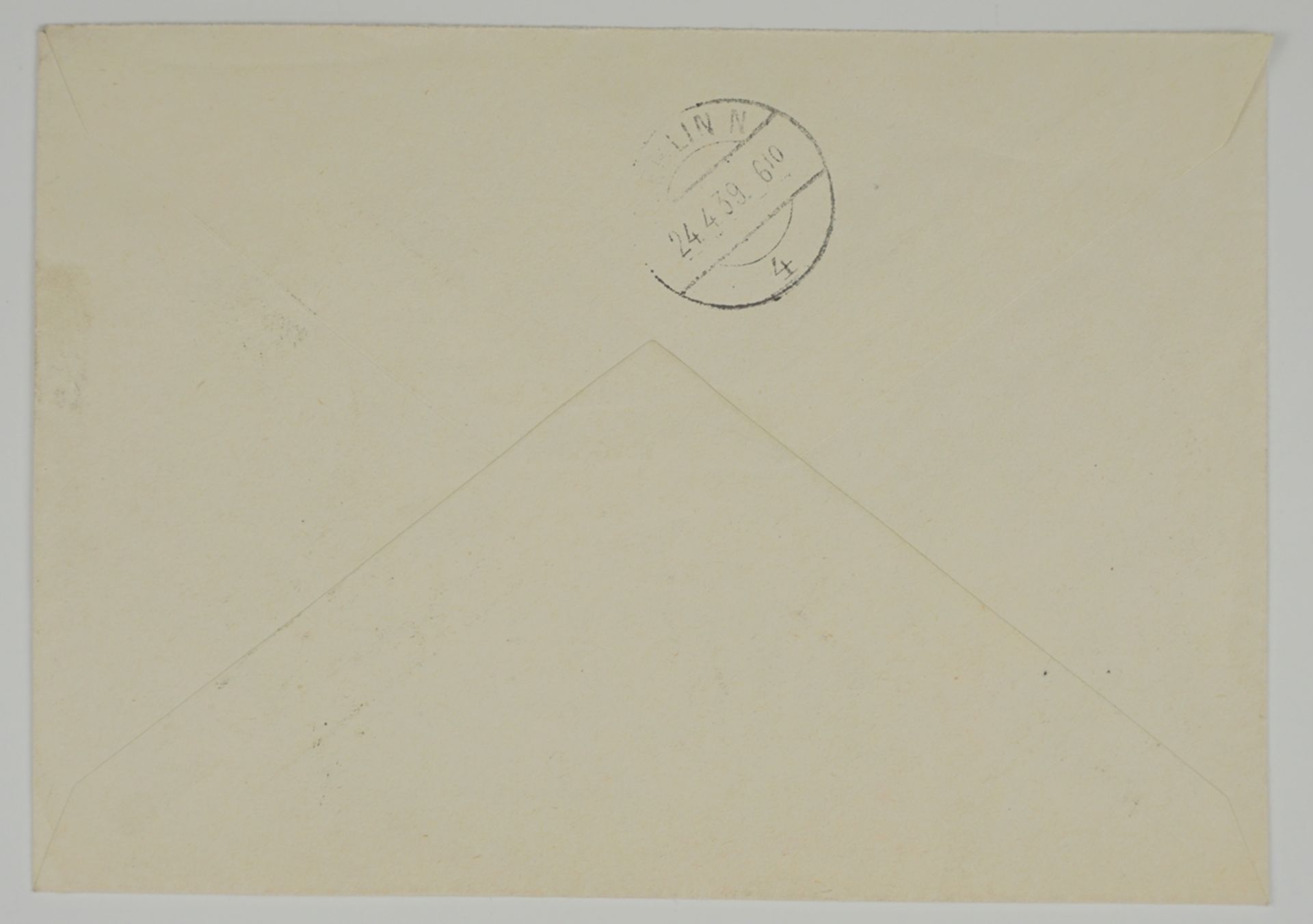 Privater Umschlag mit Luftpostaufkleber, 1939 - Image 2 of 2