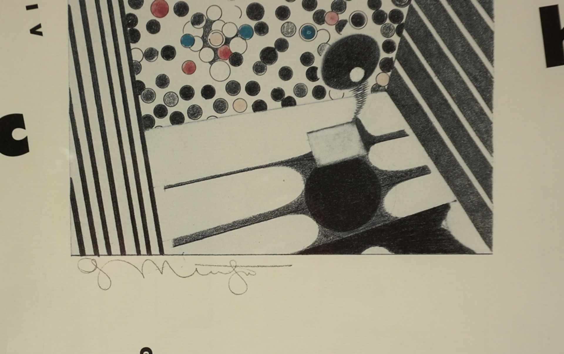 "Gemälde Zeichnungen Graphiken", Ausstellungsplakat für Georg Muche (1895 - 1987), bauhaus-archiv m - Bild 3 aus 3