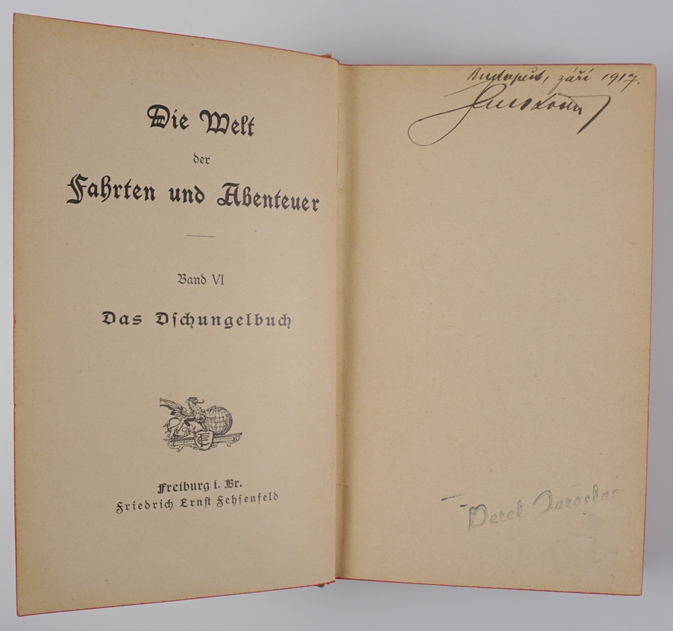 Das Dschungelbuch, aus der Reihe "Die Welt der Fahrten und Abenteuer", Band VI., 1898 - Image 2 of 3
