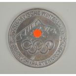 Versilberte Bronzemedaille 1936, IV. Olympische Winterspiele Garmisch-Patenkirchen