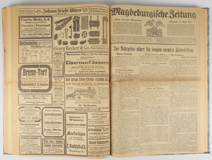 Magdeburgische Zeitung vom 1.4.1919 bis 30.4.1919