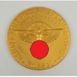 Vergoldete Weißmetallmedaille 1938, Reichswettkämpfe des NS-Fliegerkorps Kassel