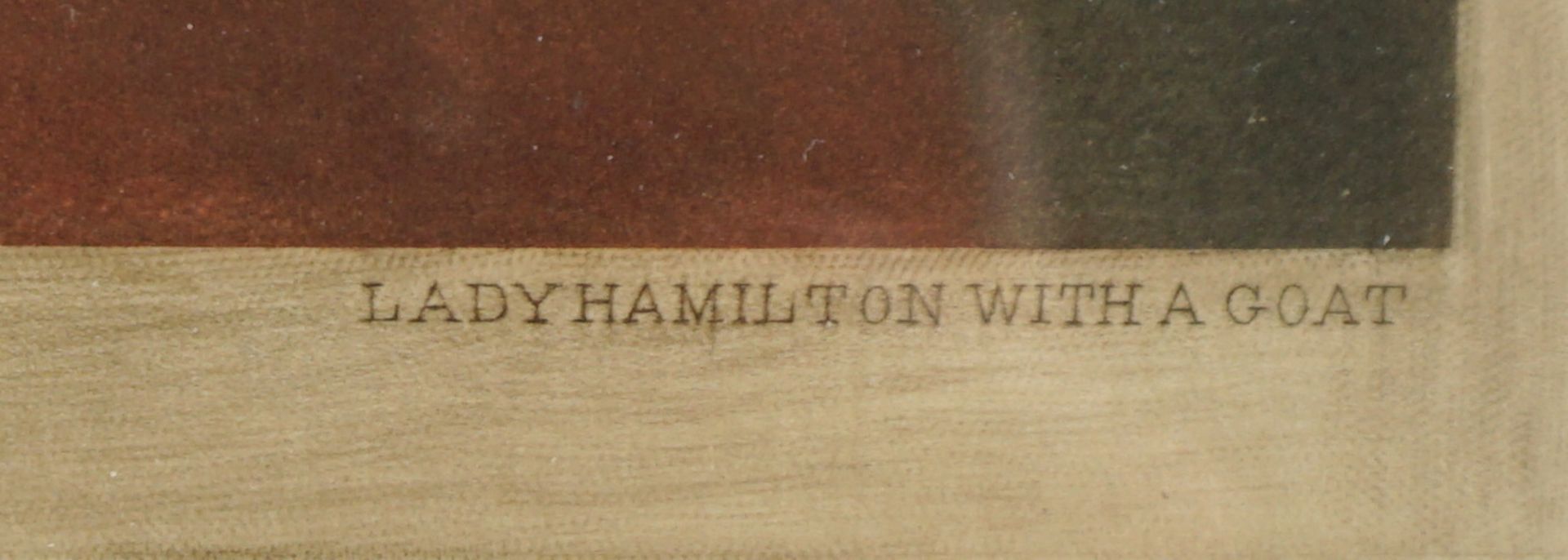 Farblithographie nach George Romney, "Lady Hamilton mit Hund", 19. Jh. - Bild 3 aus 4