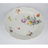 große Schale mit floraler Handmalerei, Meissen, 2.Hälfte 19.Jh.