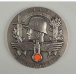Versilberte Bronzemedaille 1940 Reichsparteitag, Richard Klein/Deschler