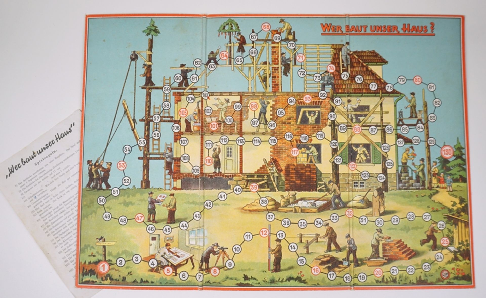 Konvolut Brettspiele, diverse Spielfiguren und 9 Würfel, 1930 bis 1950er Jahre - Image 5 of 13