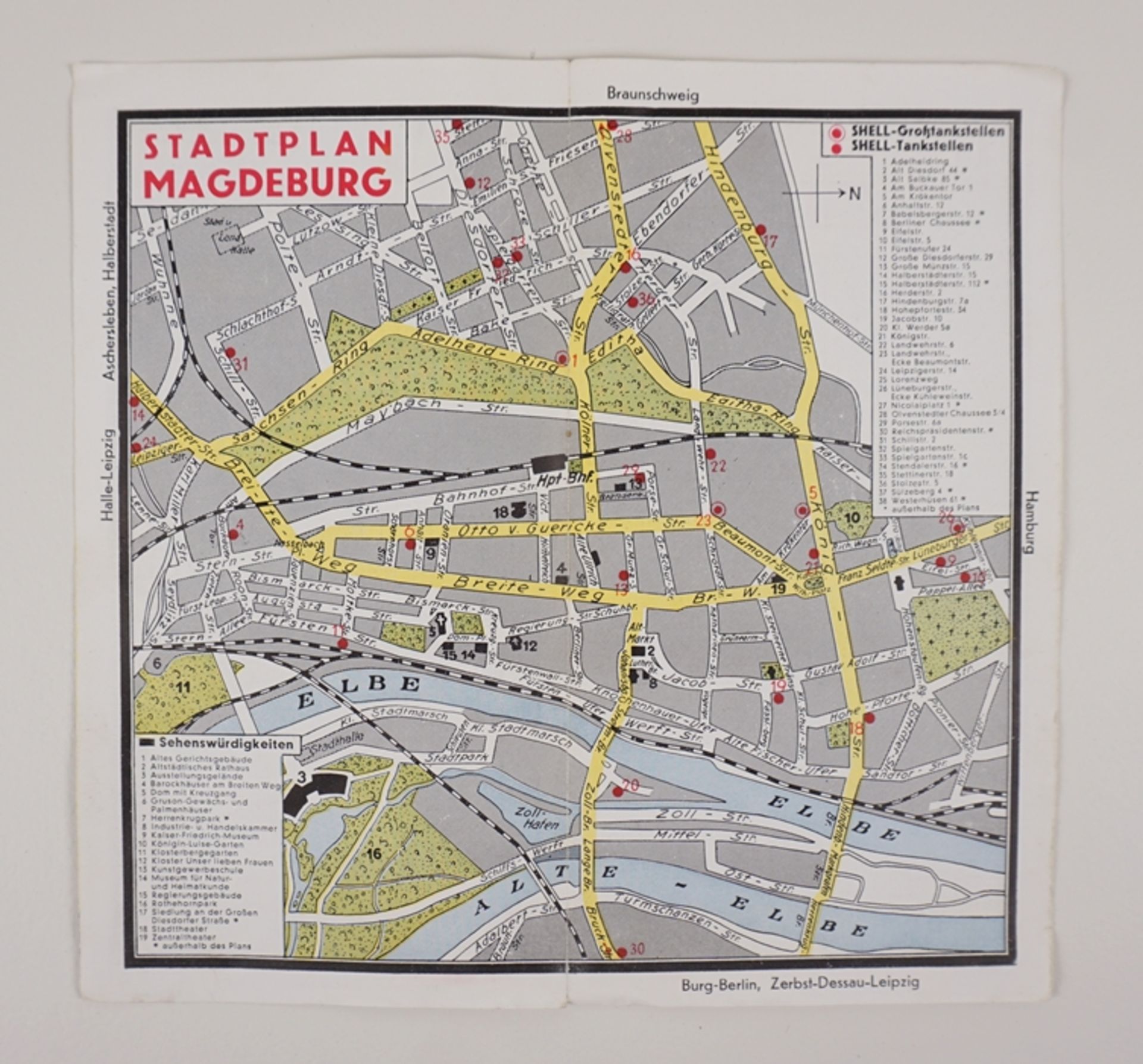 3x Magdeburg: Kleiner Führer, Stadtkarte und Stadtpan - Bild 3 aus 3