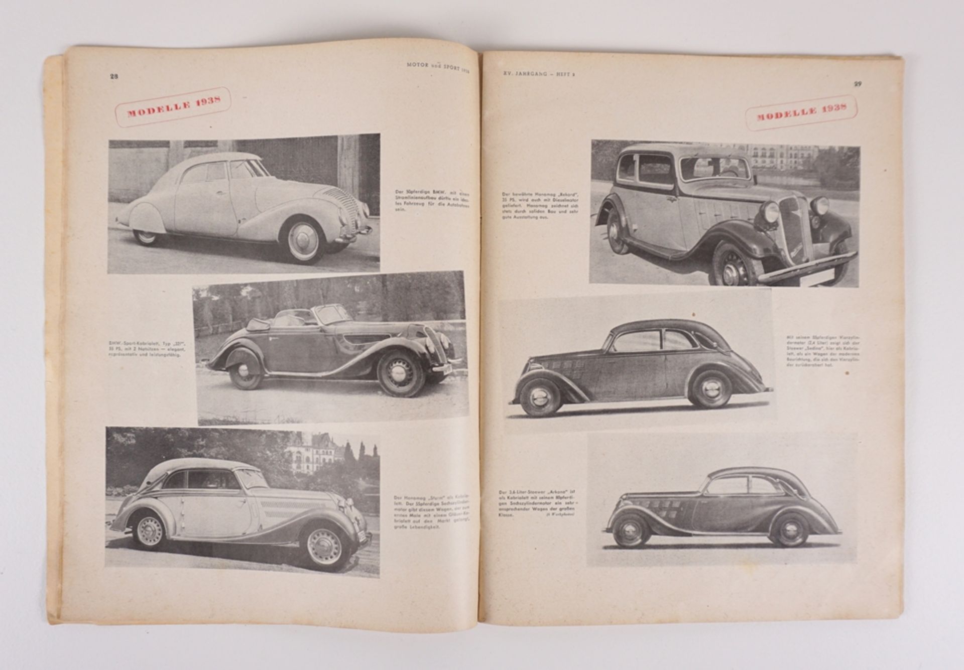 Zeitschrift Motor und Sport, 1.Ausstellungsheft, 1938, Heft 8 und Prospekt der Firma Mahle, Bad Can - Bild 6 aus 7