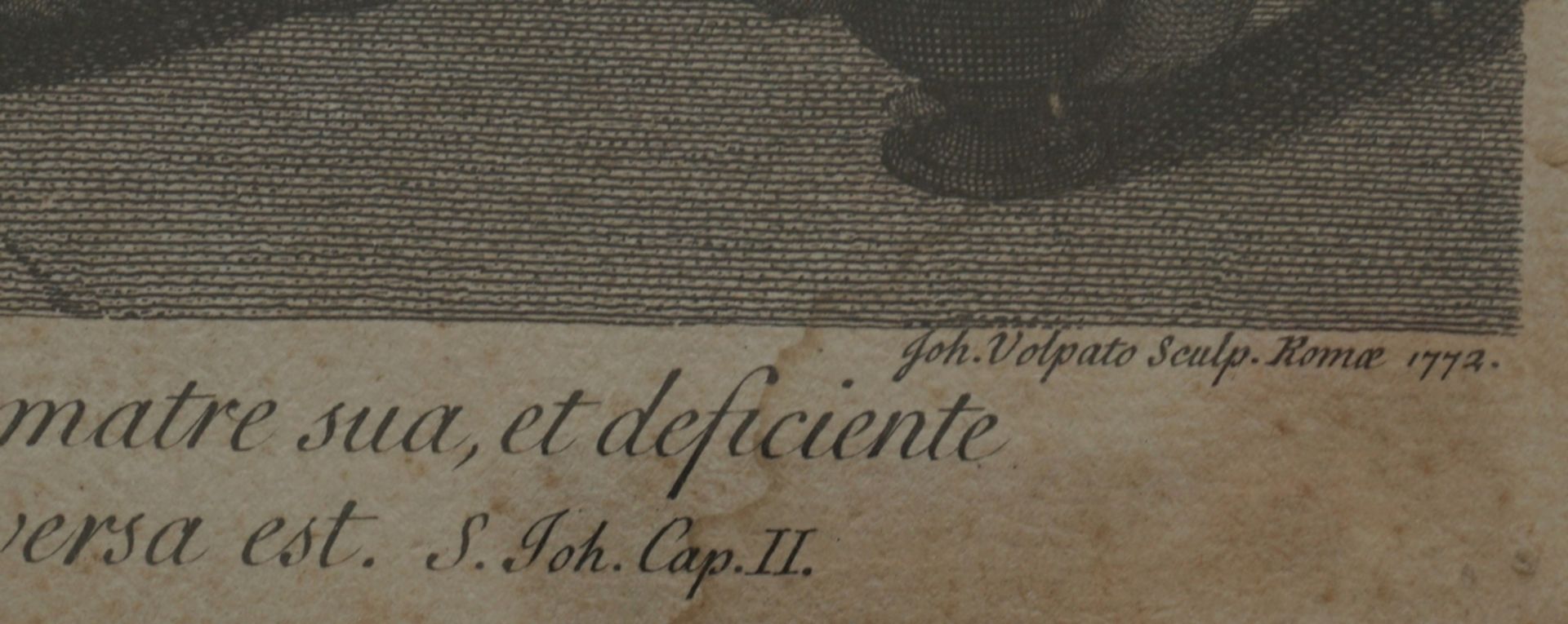 G. Volpato, "Christus verwandelt Wasser zu Wein bei der Hochzeit zu Kana", 1772, Kupferstich nach T - Bild 3 aus 4