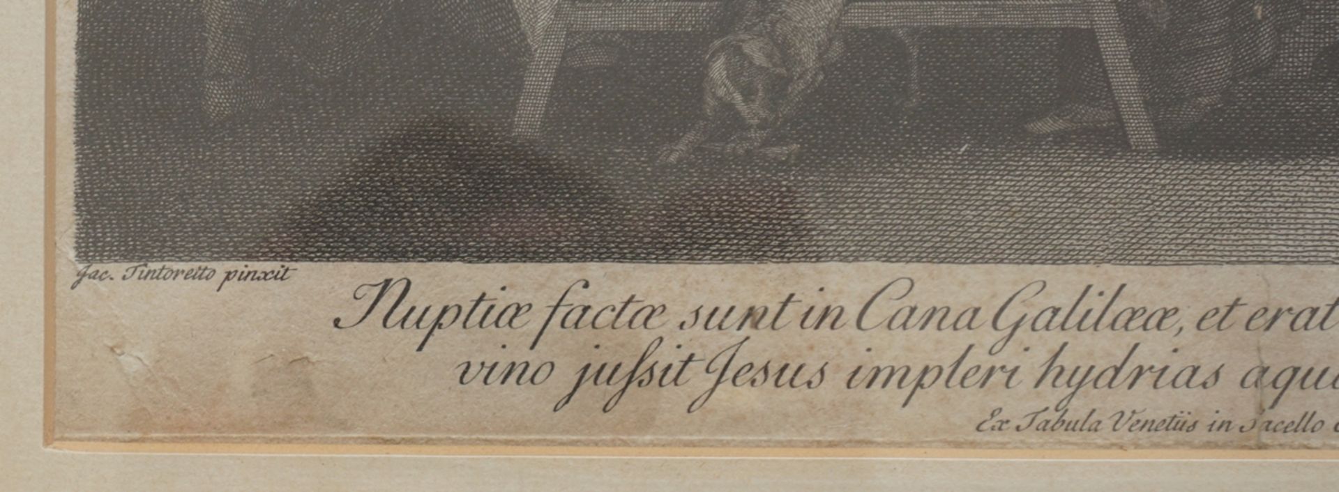 G. Volpato, "Christus verwandelt Wasser zu Wein bei der Hochzeit zu Kana", 1772, Kupferstich nach T - Bild 2 aus 4