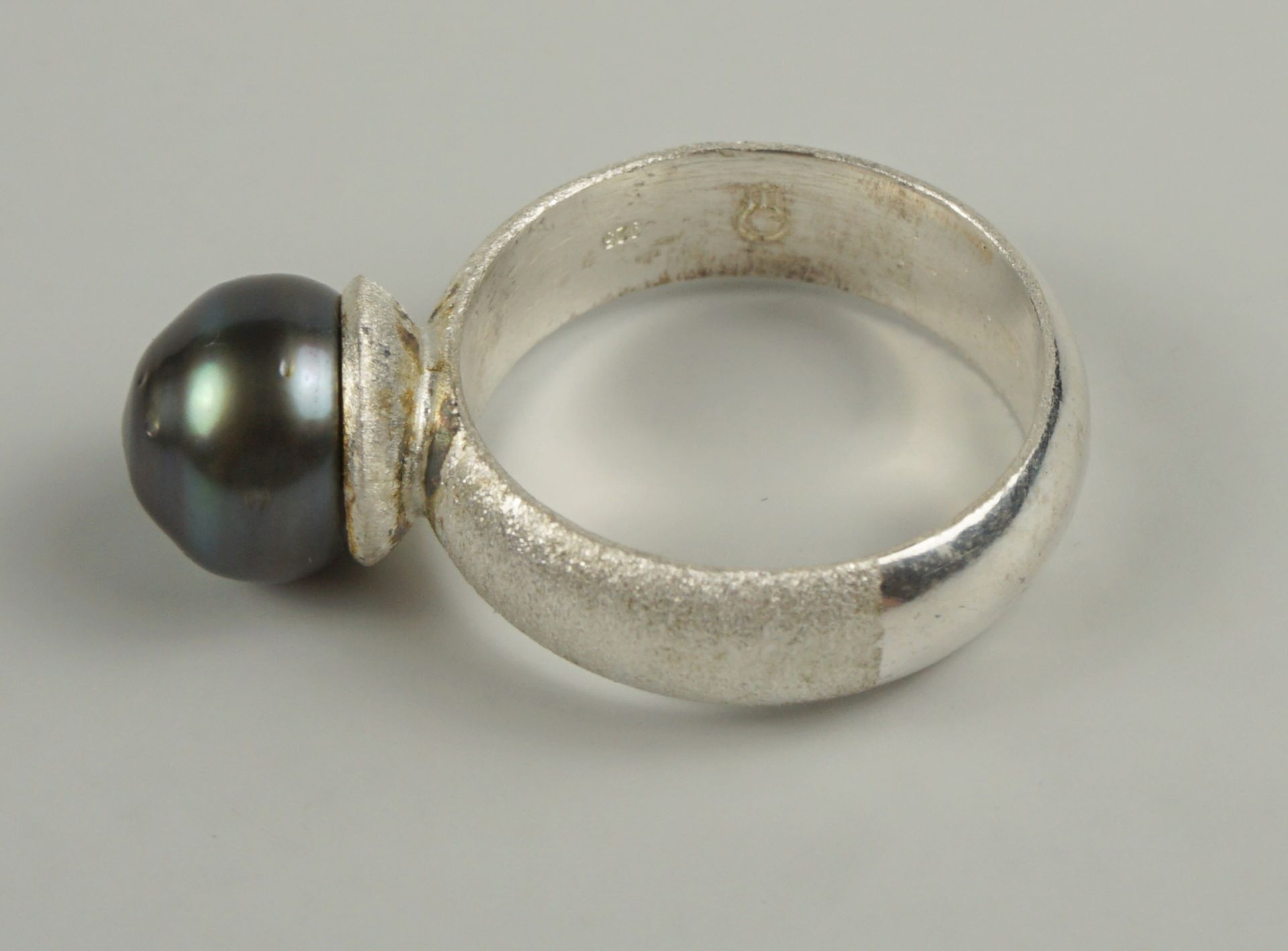 Ring mit Tahiti-Perle, 925er Silber - Image 2 of 2