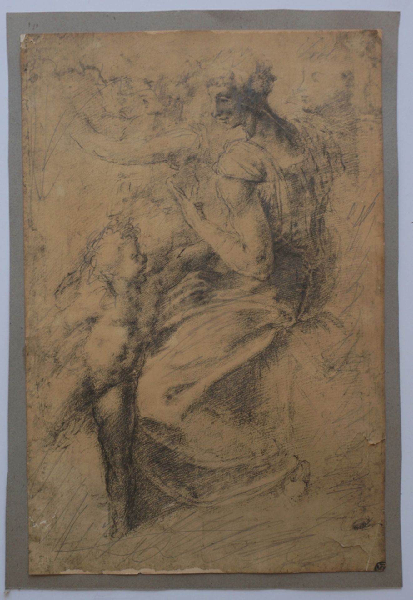 2 Lithografien, "Frau mit Putto", und Anselm Feuerbach, "Sitzende Iphigenie", 19. Jh. - Bild 6 aus 7