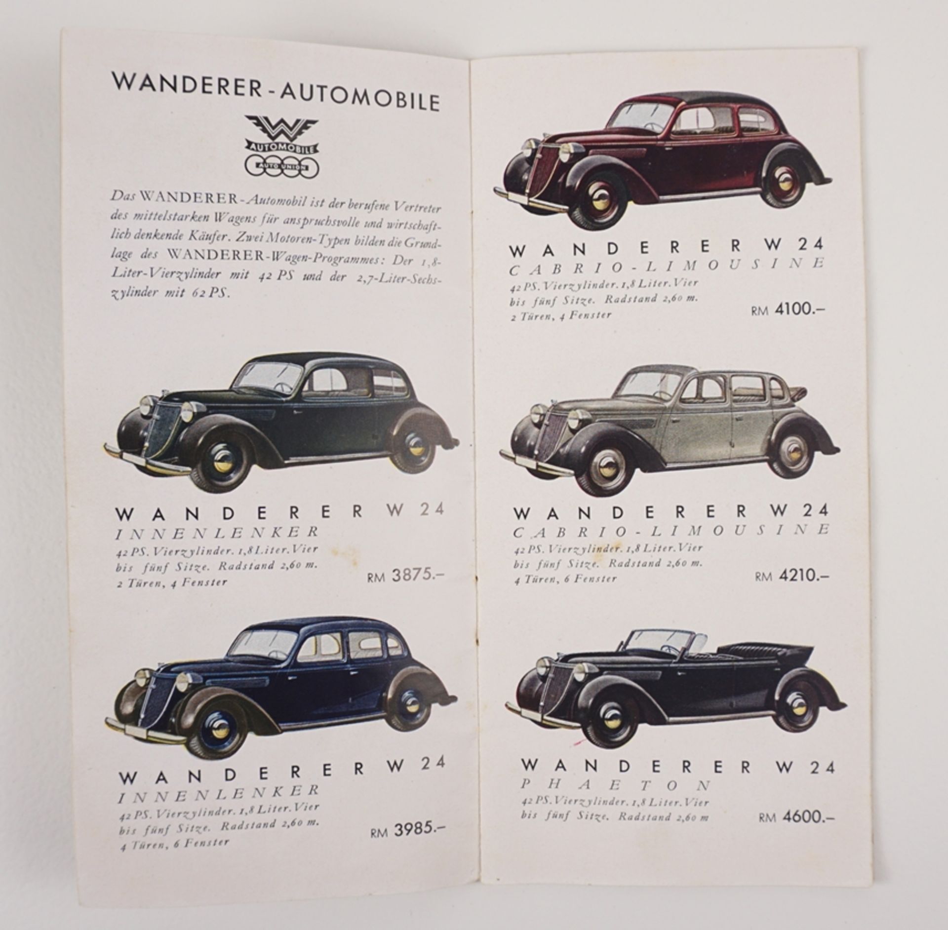 Verkaufsprospekt "Das Programm der Auto-Union", 1939 (o.Jz.) - Bild 3 aus 3