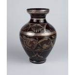 Vase mit Silberlotmalerei, 1930er Jahre