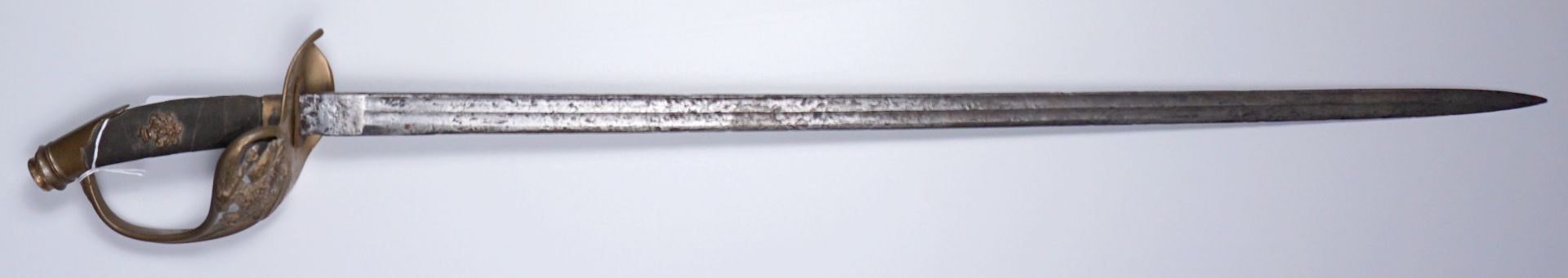 Preussen Infanterie-Offiziersdegen M 1889, starke Altersspuren