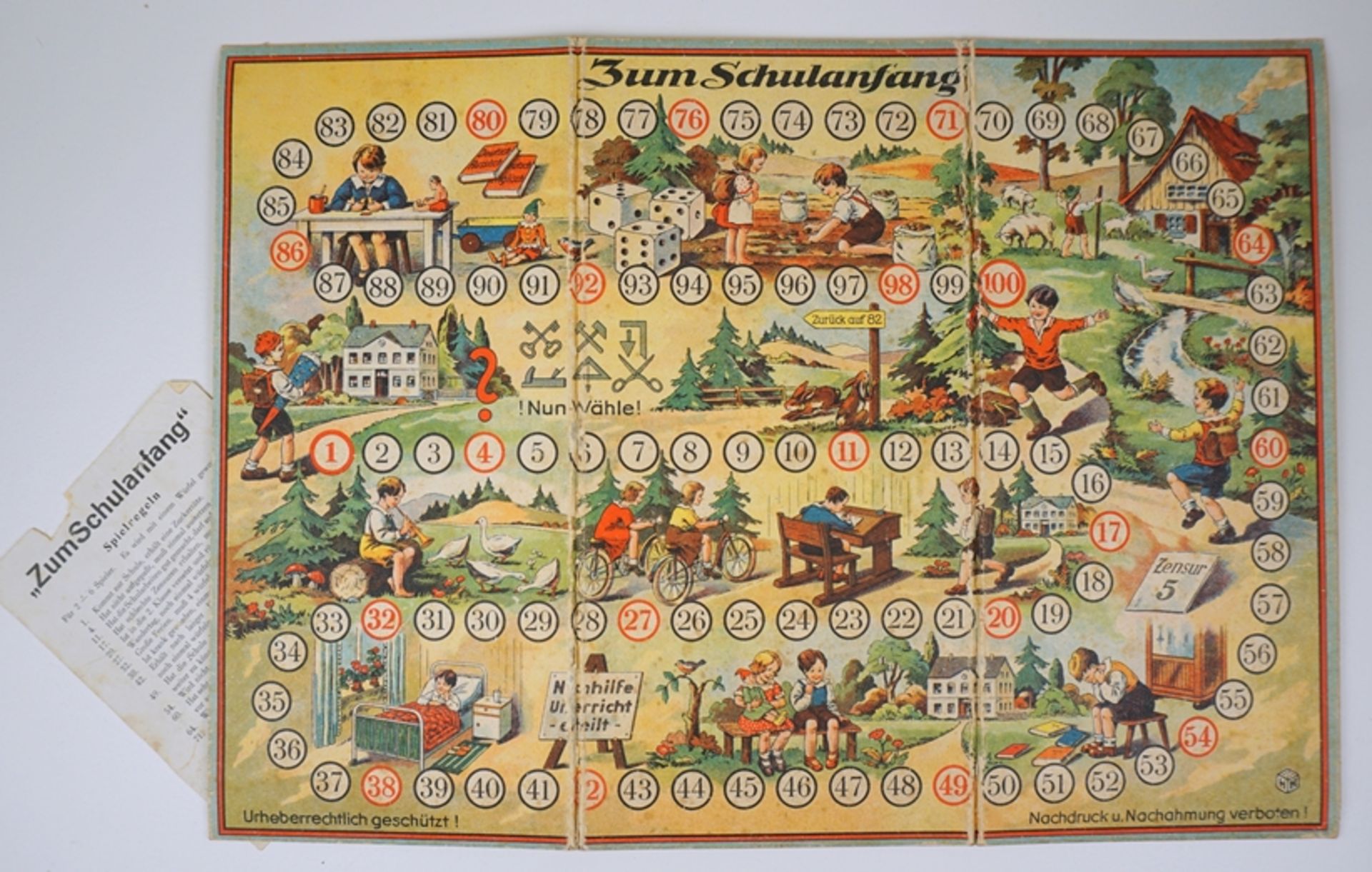 Konvolut Brettspiele, diverse Spielfiguren und 9 Würfel, 1930 bis 1950er Jahre - Image 6 of 13