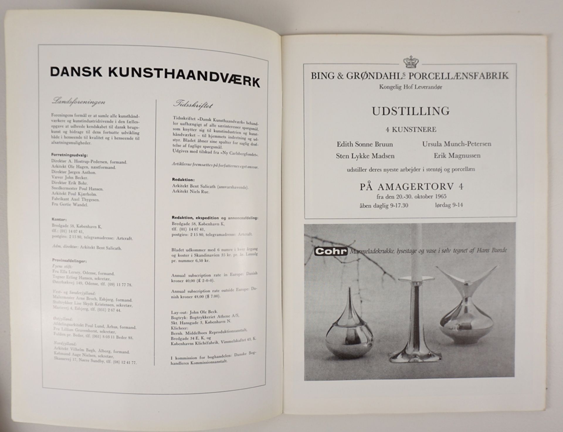 Sammlung Zeitschriften "Dänisches Kunsthandwerk" ("Dansk kunsthaandværk"), komplette Jahrgänge 1955 - Bild 5 aus 9