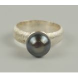 Ring mit Tahiti-Perle, 925er Silber