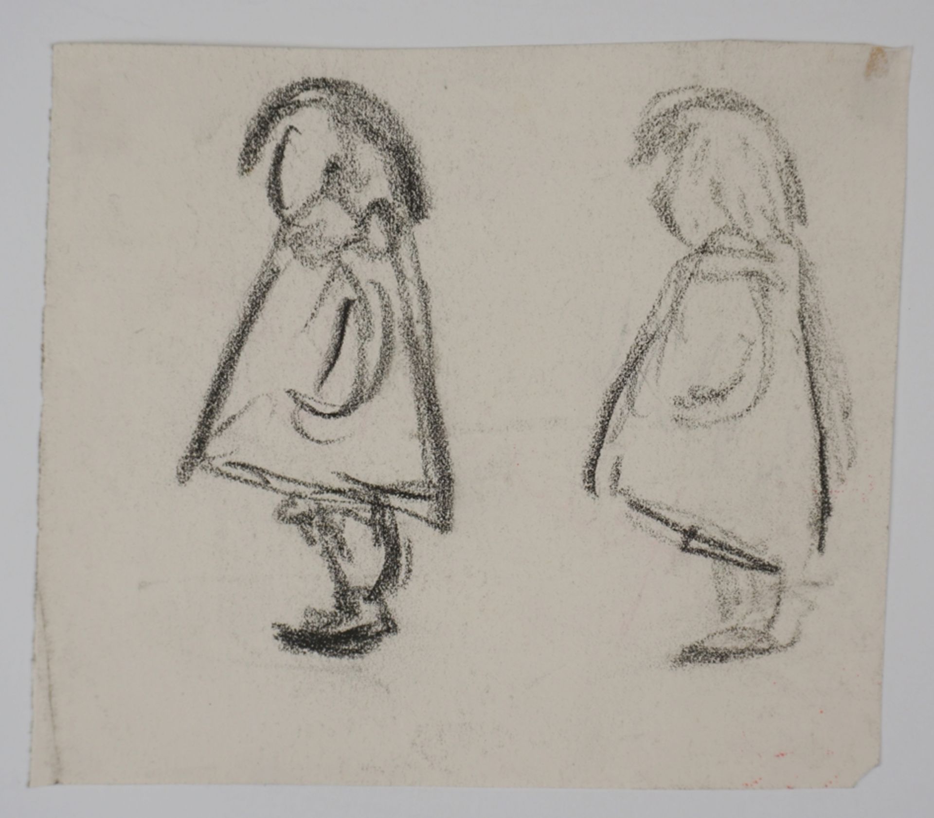 Heinrich Zille (1858, Radeburg b. Dresden - 1929, Berlin), 2 Handzeichnungen "Kinder", Kohle/Papier - Bild 3 aus 5