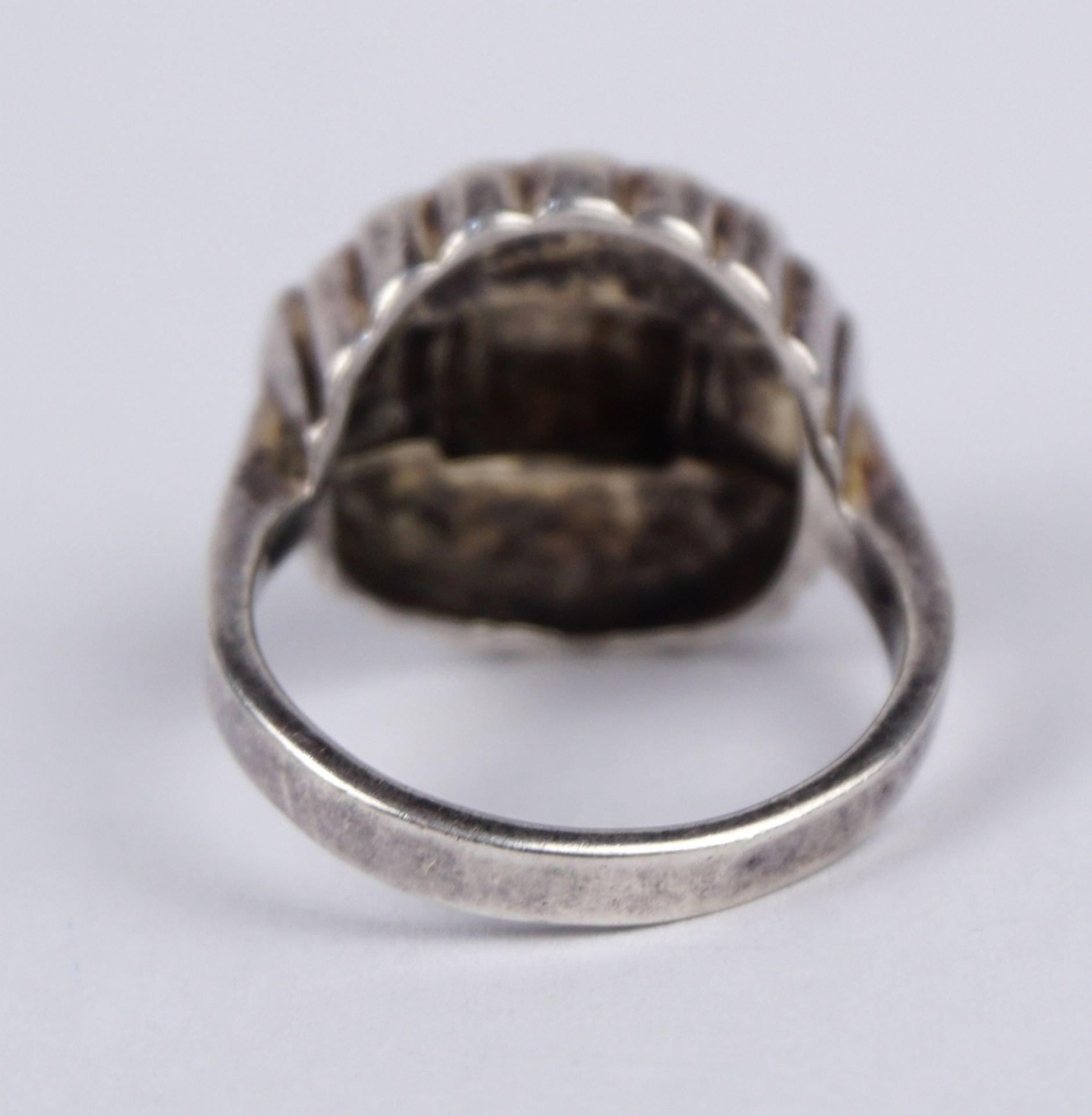 Ring mit Markasiten, 925er Silber, im Art-Déco-Stil - Image 3 of 3