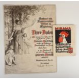 Urkunde "Ehren-Diplom" für Kanarienzüchter, 1913 und MIRAMA Katalog, 1948, Magdeburg