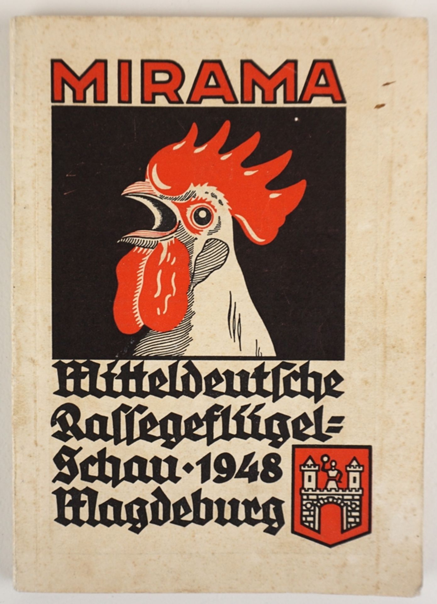Urkunde "Ehren-Diplom" für Kanarienzüchter, 1913 und MIRAMA Katalog, 1948, Magdeburg - Image 2 of 2