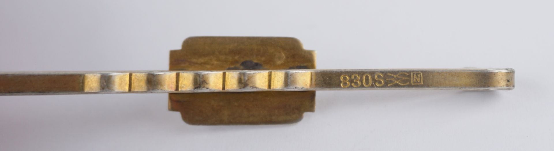 Krawattennadel mit Emaille, 830er Silber, Skandinavien - Image 2 of 2