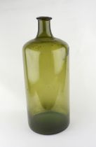 große Flasche aus Grünglas, um 1900