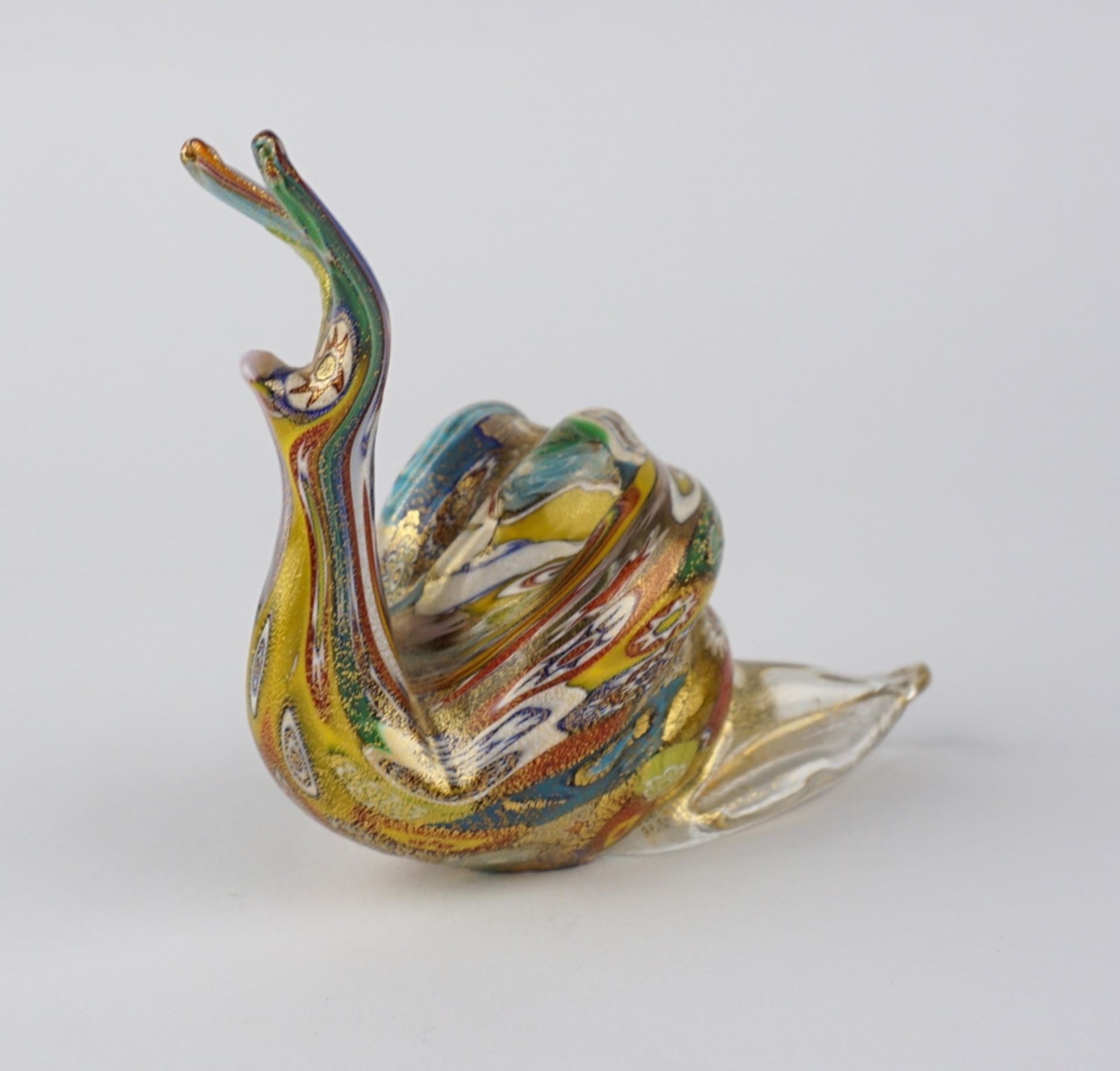 Millefiori-Gold-Schnecke, Murano - Bild 2 aus 2