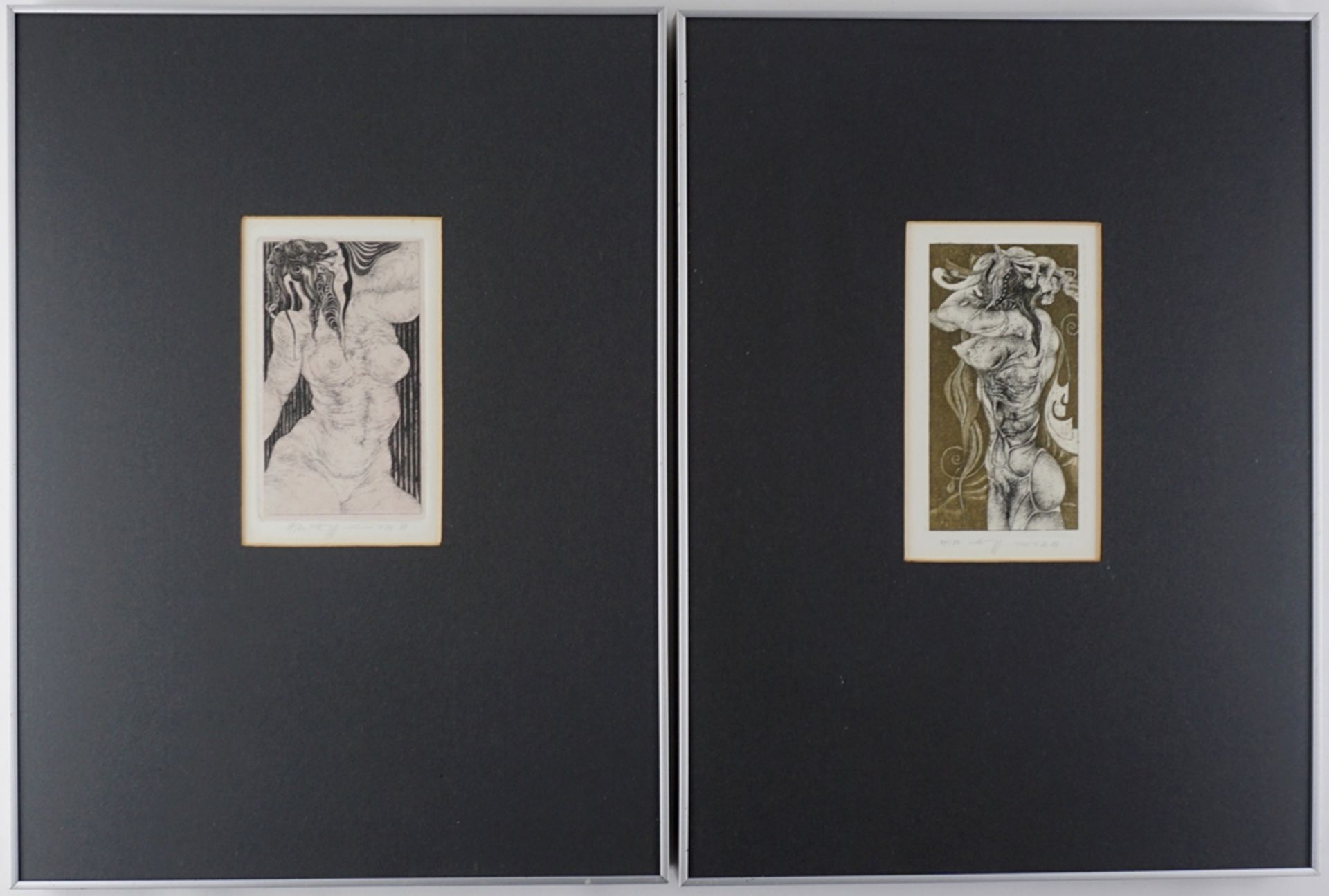 WP Eberhard Eggers (1939-2004, Hannover), 10 Farbradierungen, Serie "Humanae vitae", 1969 - Image 4 of 6