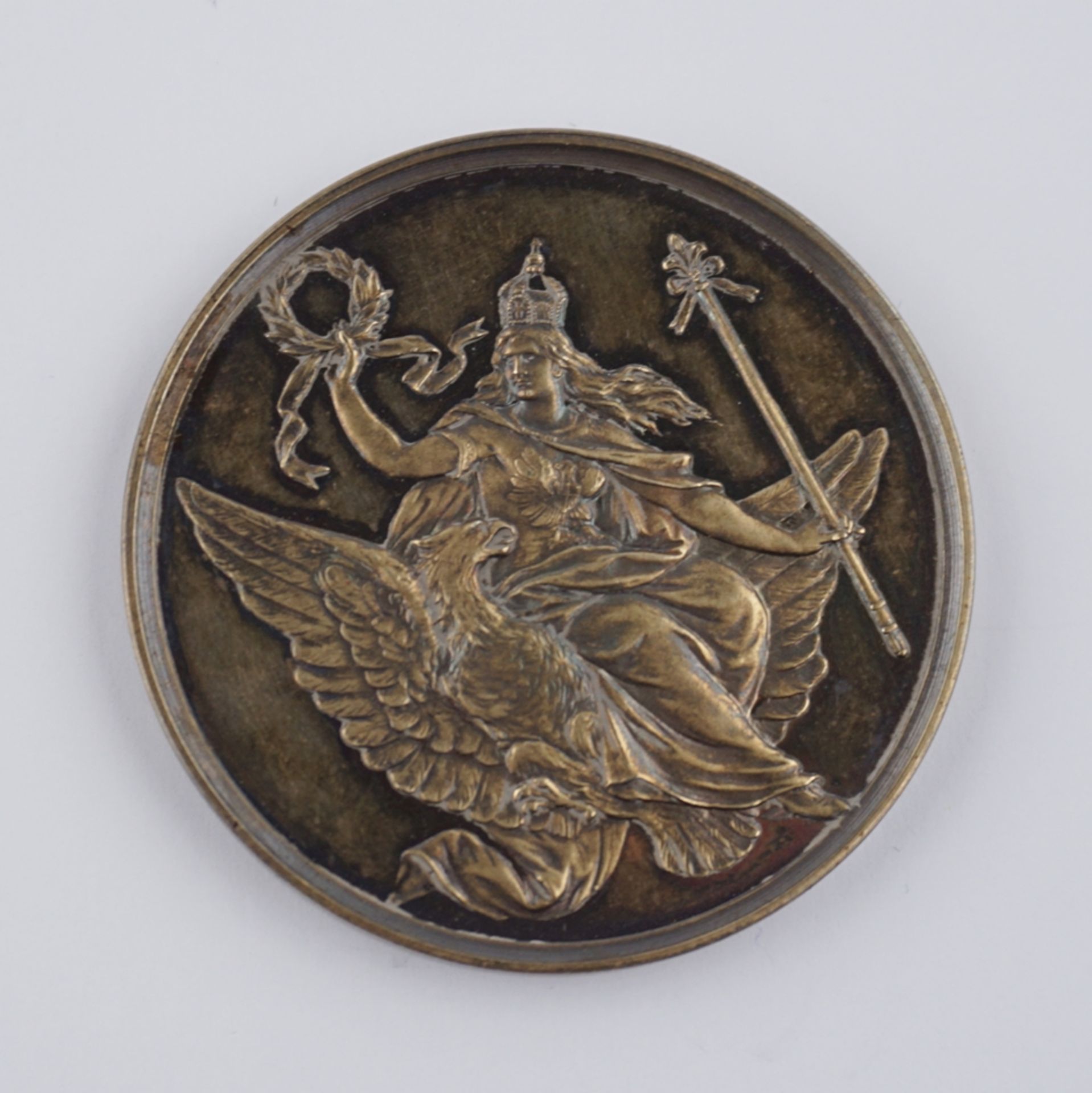 Medaille Ehrenpreis der Stadt Quedlinburg 1909, 990er Silber, im Original-Etui - Image 2 of 3