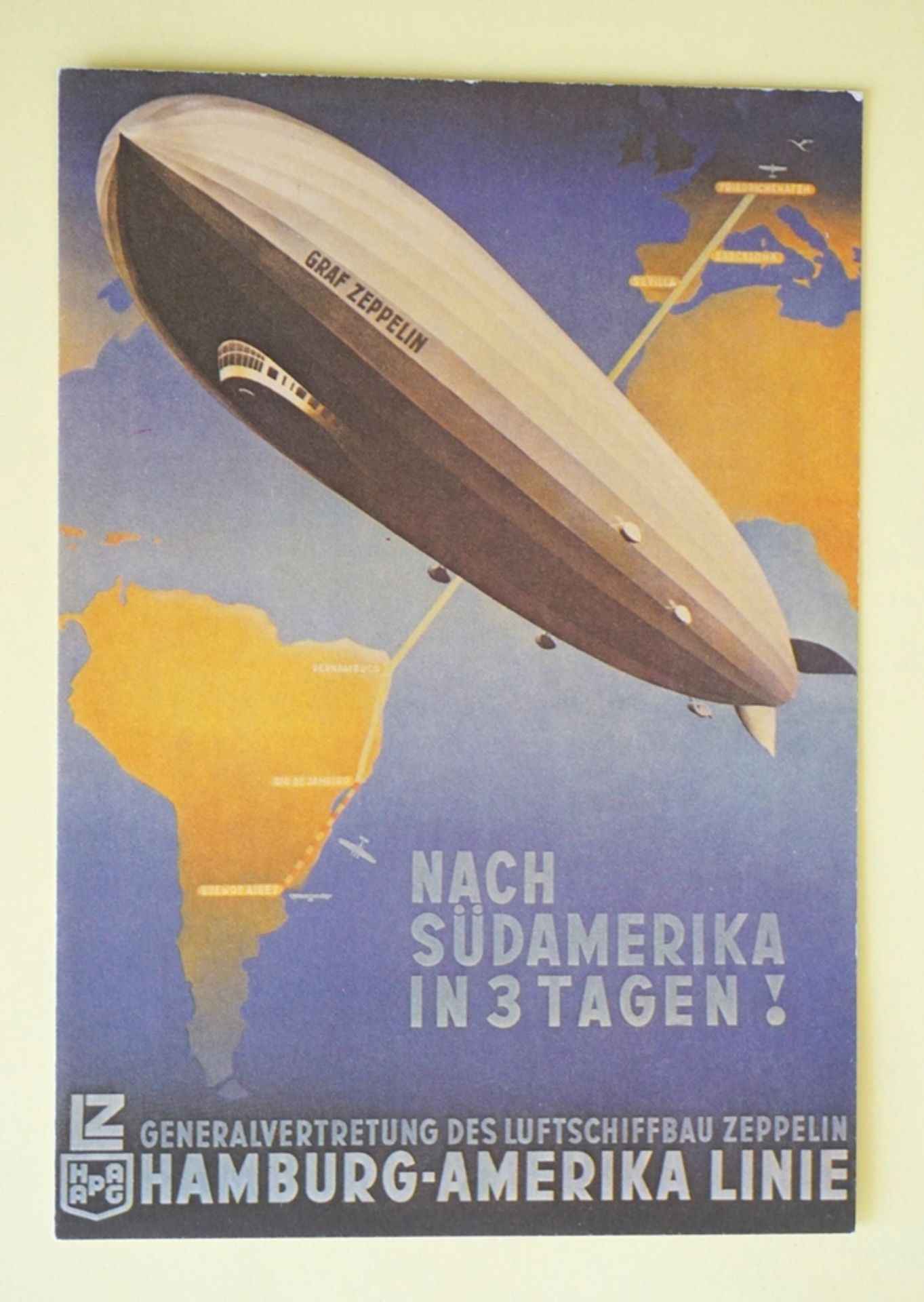 2 Luftschiff-Postkarten, Ozeanüberquerung LZ 127 - Bild 4 aus 4